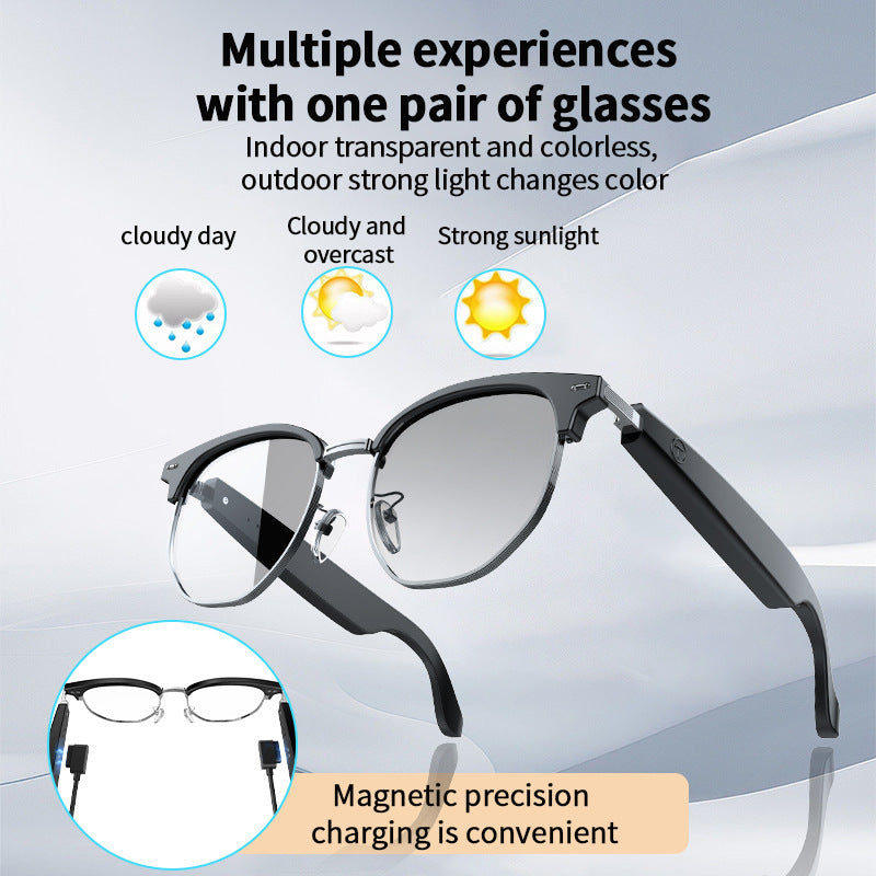 【AI Translation】Smart Bluetooth Glasses GS16Driving, Talking, Listening to Music, Exercising, Making Calls, Navigation, Color-Changing Glasses