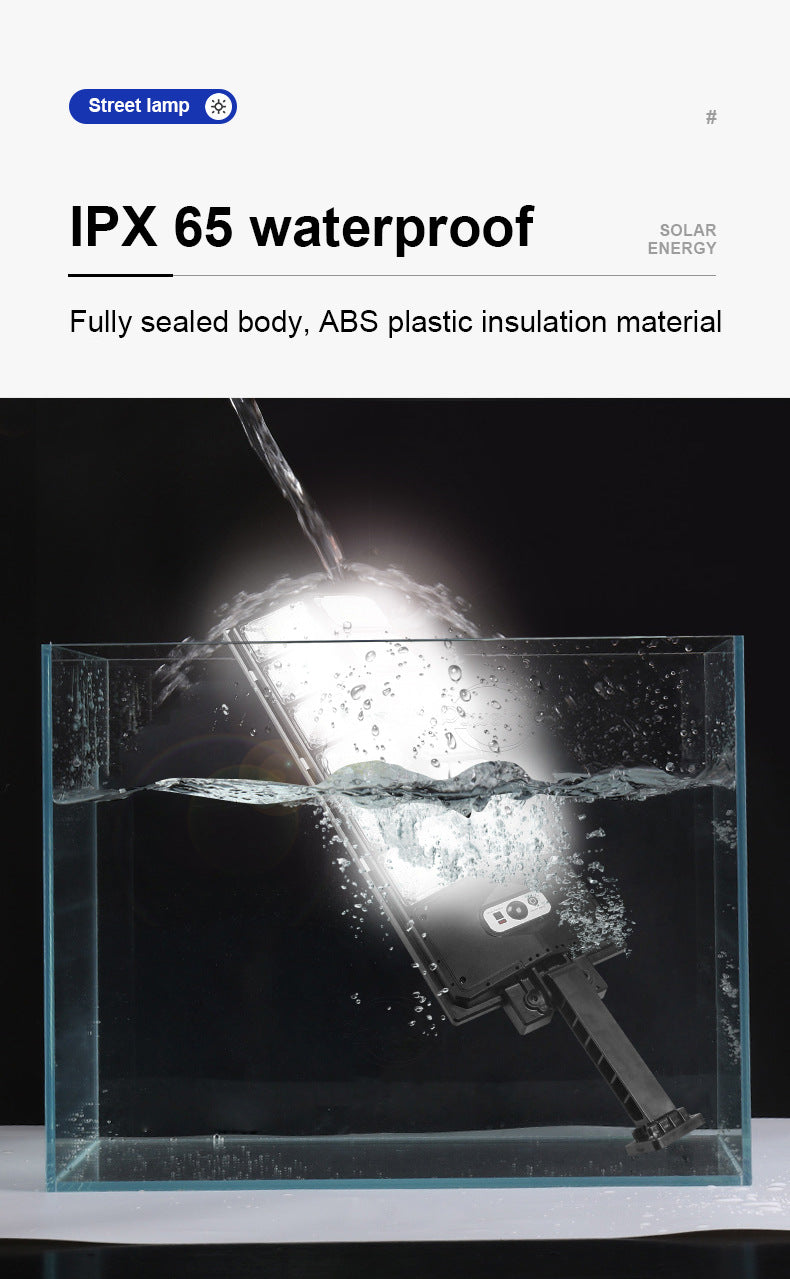 Solar Street Light Outdoor Integrated Light Human Body Sensing Garden Light Waterproof Wall Lighting with Remote Control