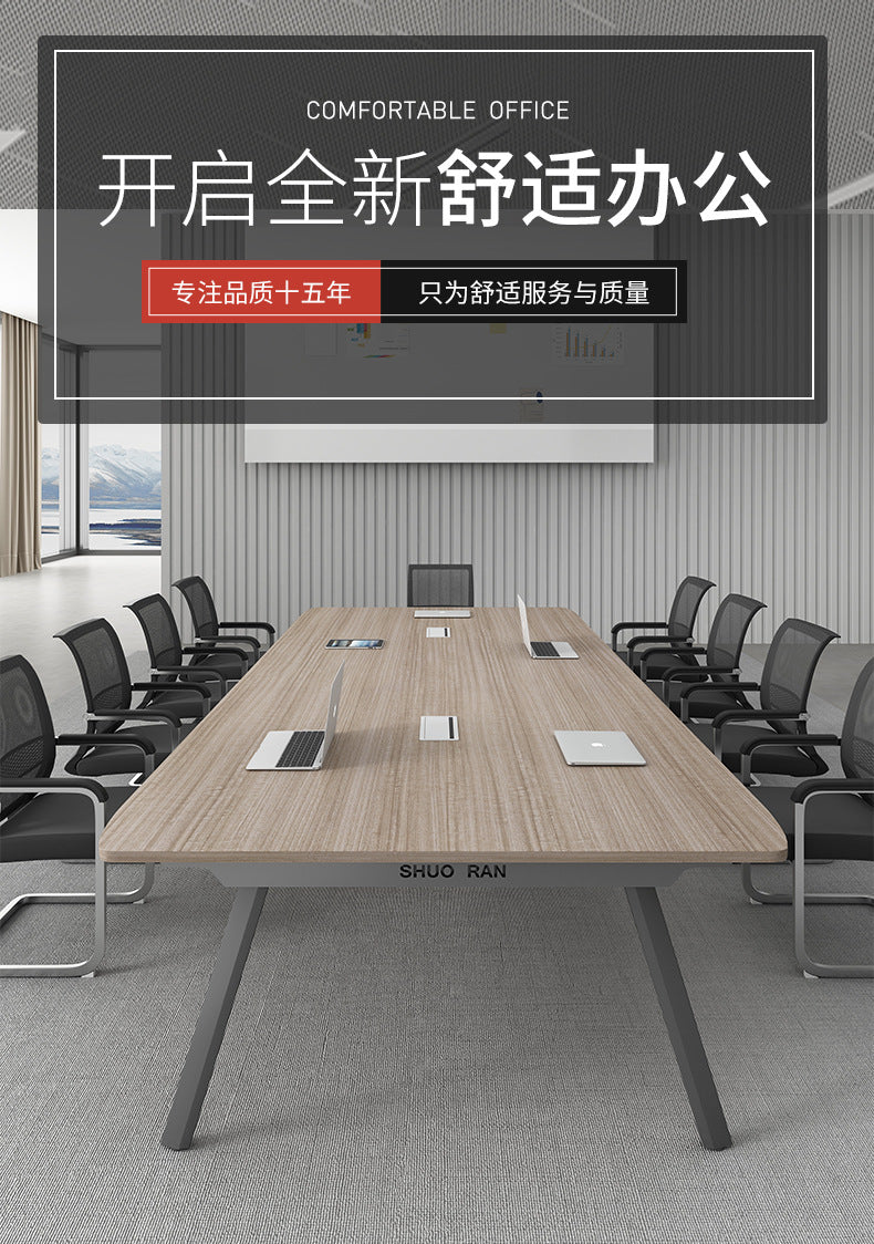 Conference Table Long Table Simple Modern Meeting Room Table and Chair Set Small Negotiation Training Table Long Office Desk Furniture