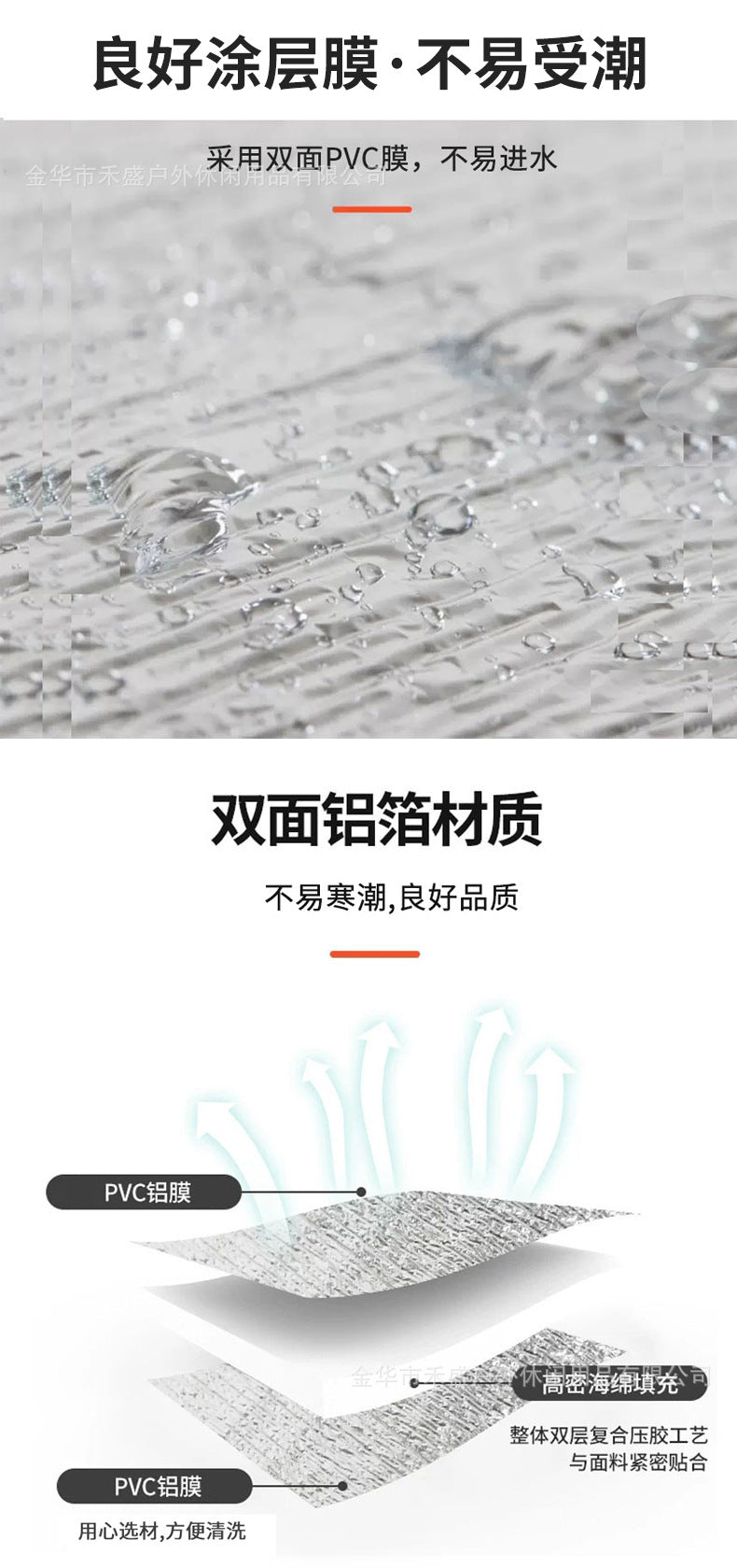 Source Manufacturer Outdoor Moisture-Proof Mat Picnic Mat Wholesale Pearl Cotton Coated Aluminum Film Double-Sided Aluminum Film Mat Camping Mat