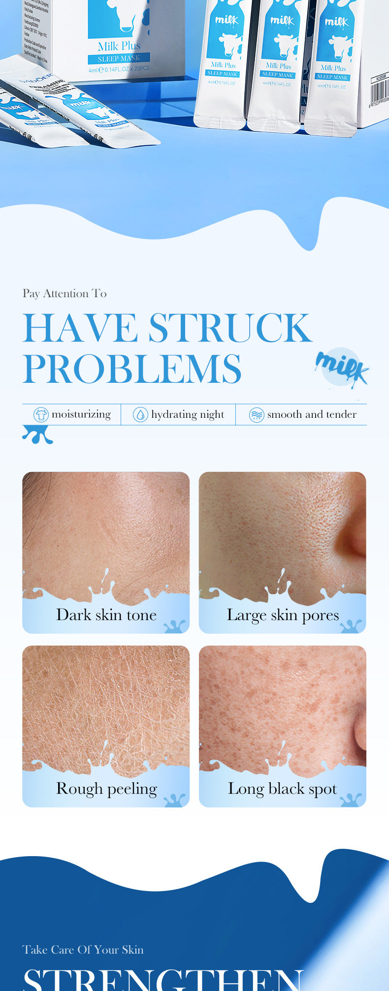 Milk Sleeping Mask SADOER Ceramide Mask Skin Rejuvenation Moisturizing Mask Cross-Border Wholesale