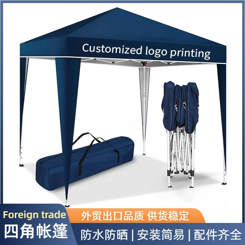 Four-corner Folding Tent3*3Camping Exhibition Leisure Tent Outdoor Beach Sunshade Pavilion Export Wholesale
