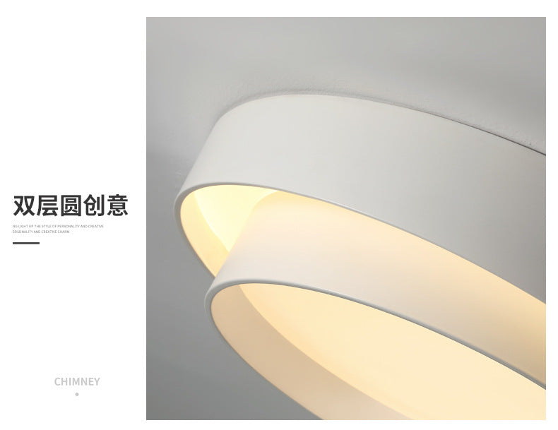 Nordic Bedroom Lamp Round Modern Simple Room Lamp Creative Living Room Lamp Home Elegant Iron Art led Ceiling Lamp