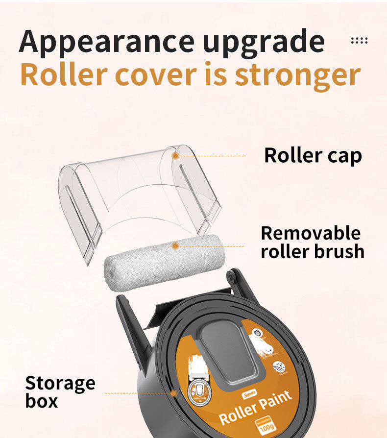 Small Roller Water-Based Latex Paint Wall Renovation Stain Removal Small Roller Brush White Latex Paint Graffiti Cover