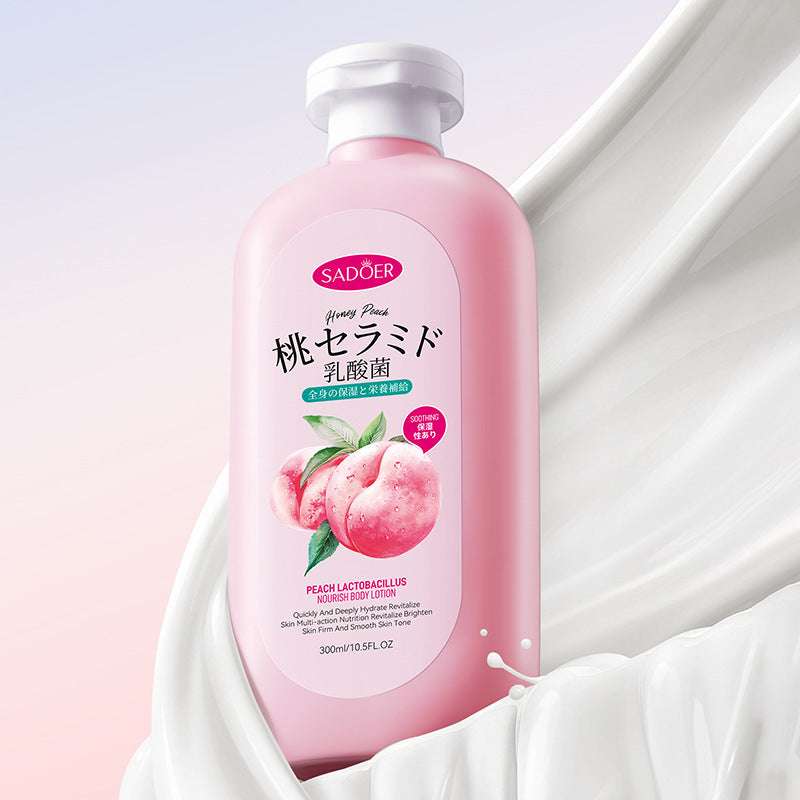 Peach Lactobacillus Body Lotion SADOER Autumn and winter moisturizing body cream cross-border foreign trade wholesale