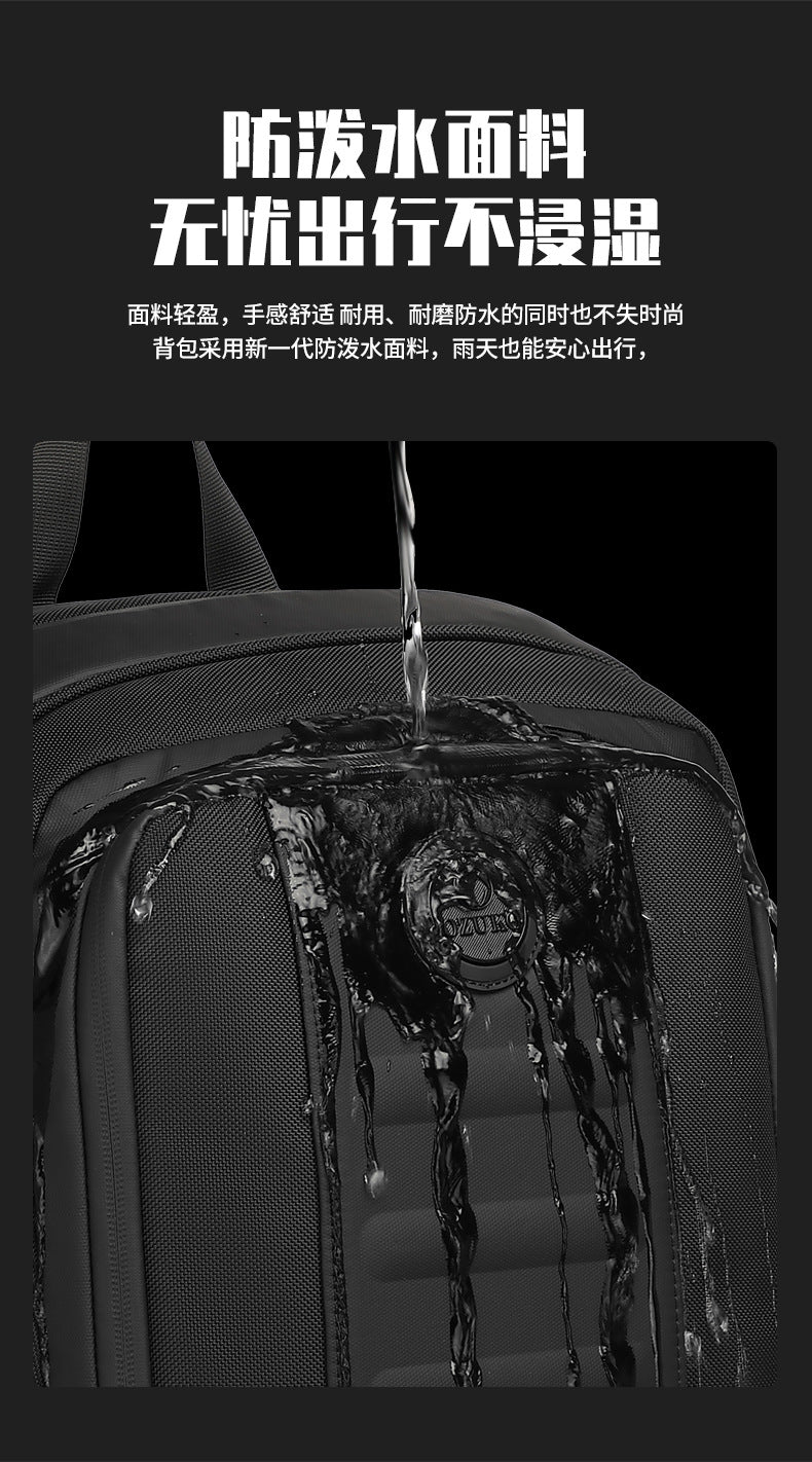 ozuko Business Backpack Men's Large Capacity Computer Backpack Outdoor Waterproof Travel Backpack Backpack