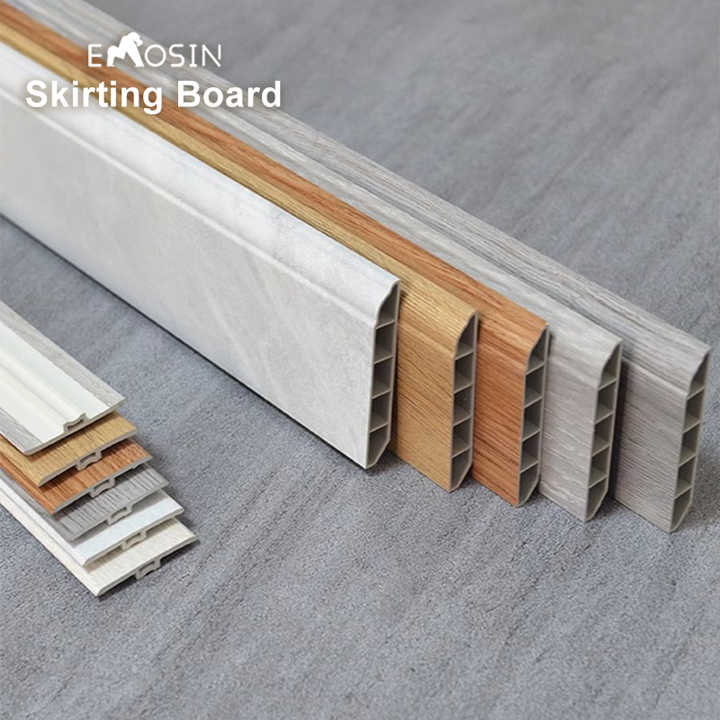 Aluminum Ps MDF Skirting Floor Board White