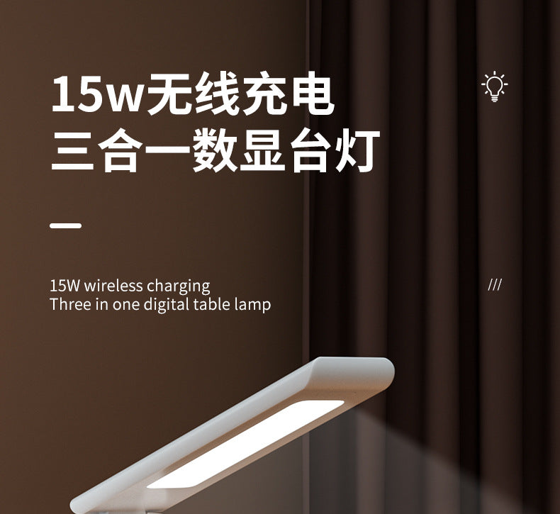 Desk Lamp for Students with Clock Alarm Creative Desktop Reading Lamp Dimmable Color Adjustable Student Dormitory Lamp