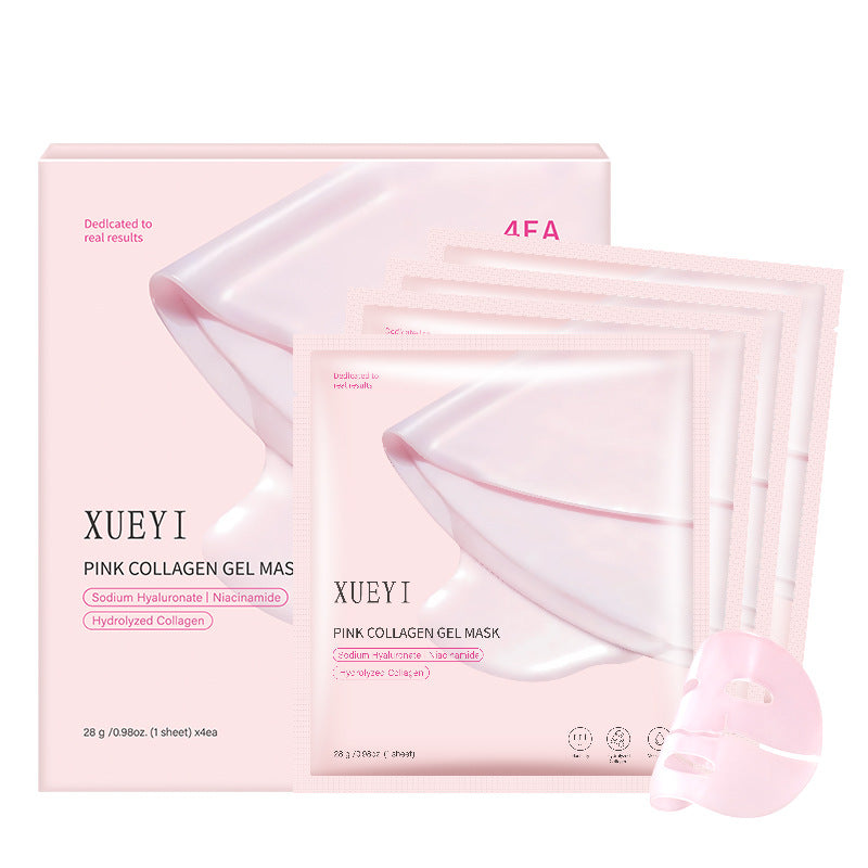 In Stock Pink Collagen Jelly Mask Elastic Moisturizing Firming Glass Glow Skin Night Mask