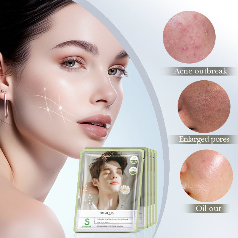 Salicylic Acid Anti-Acne Mask BIOAOUA Nourishing and Hydrating Moisturizing Face Mask Cross-Border Wholesale