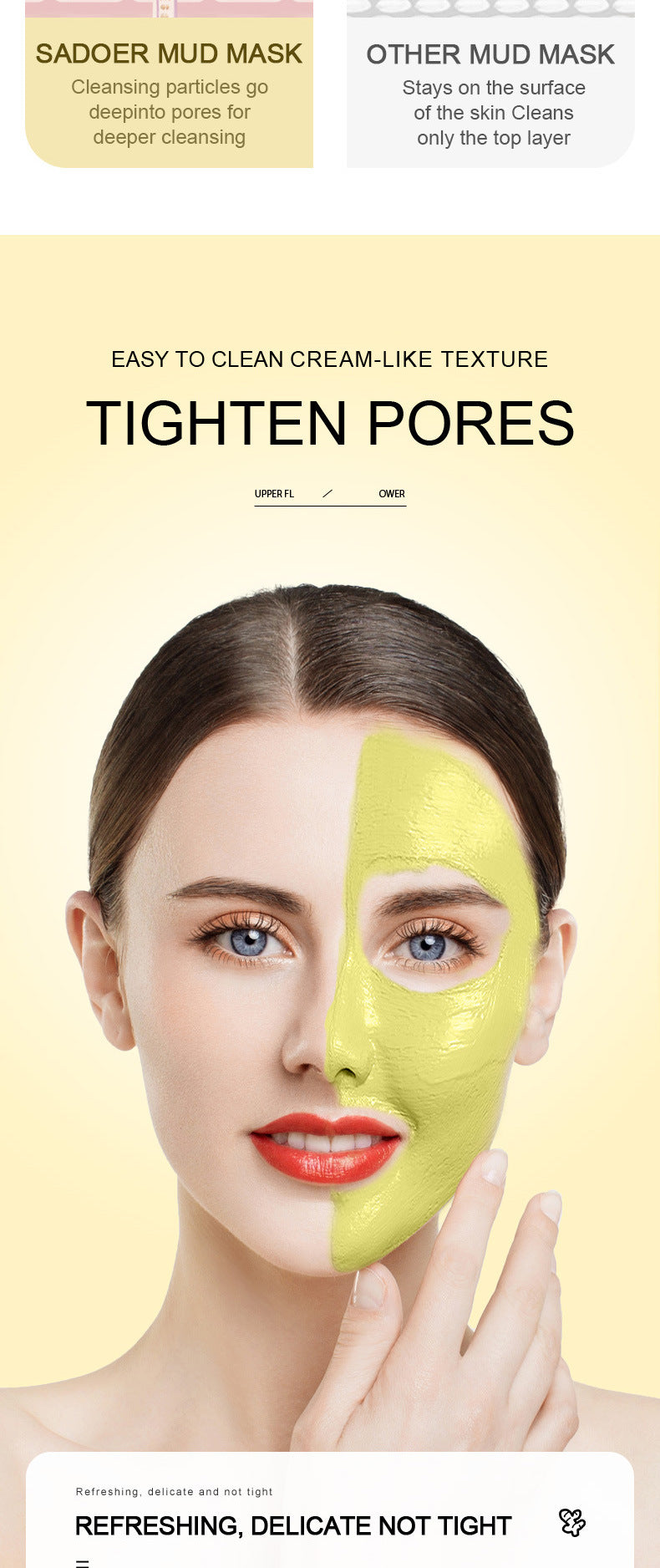 Cleaning Compound Film SADOER Green Tea Turmeric Rose Moisturizing Mask Cross-Border Foreign Trade Wholesale