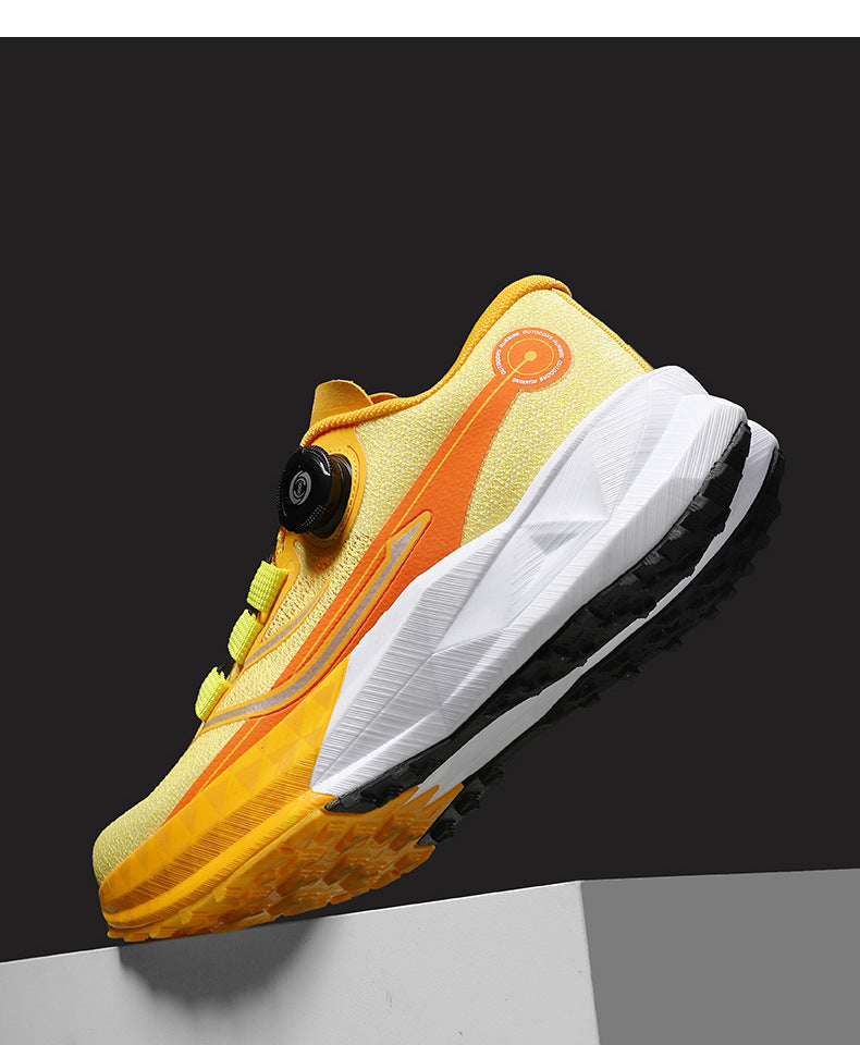Full Palm Carbon Plate Sports Running Shoes Double Layer Popcorn Outdoor Trail Running Shoes Marathon Men's and Women's Shoes