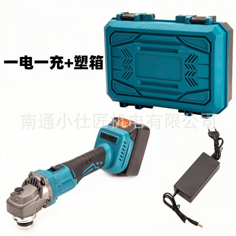 One Battery One Charger Plastic Box Angle Grinder Cross-Border Foreign Trade Amazon Model Handheld Brushless High-Power Angle Grinder Dropshipping