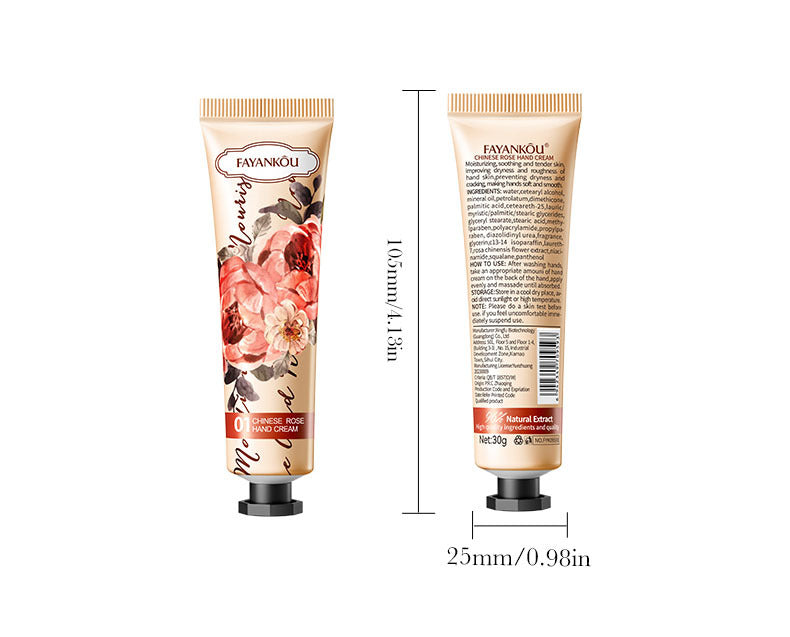 Full English Plant and Fruit Hand Cream FAYANKOU Moisturizing Autumn and Winter Anti-Dry Crack Hand Cream  Foreign Trade Wholesale