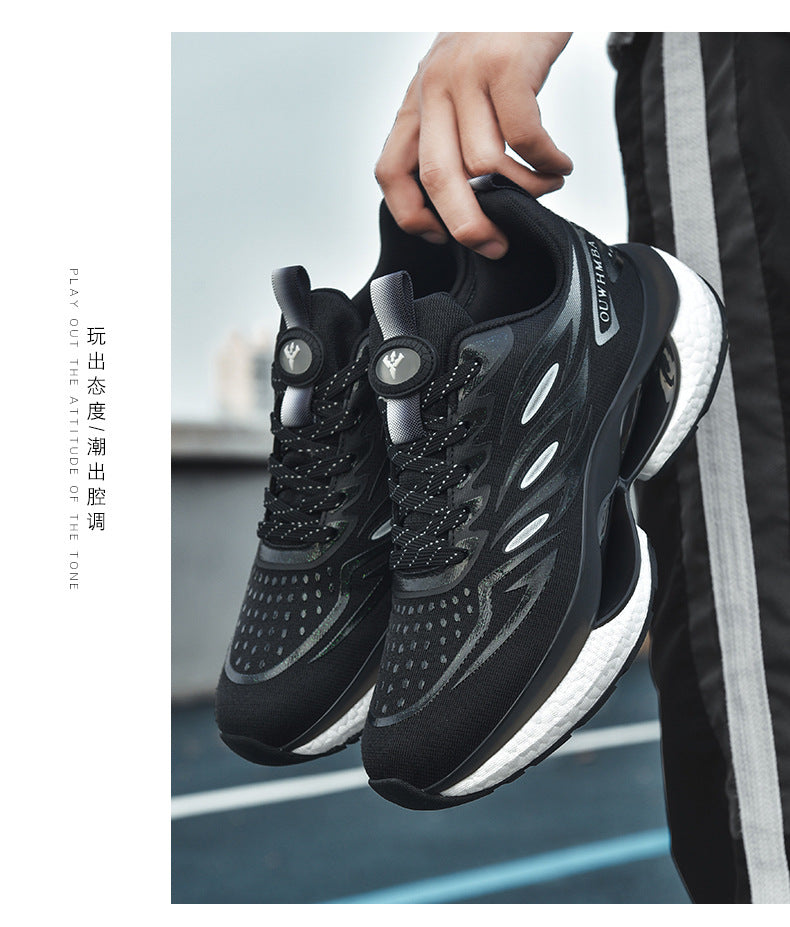 Summer Breathable Men's Shoes2025New Youth Sports Casual Running Shoes Student Lightweight Dad Mesh Trendy Shoes