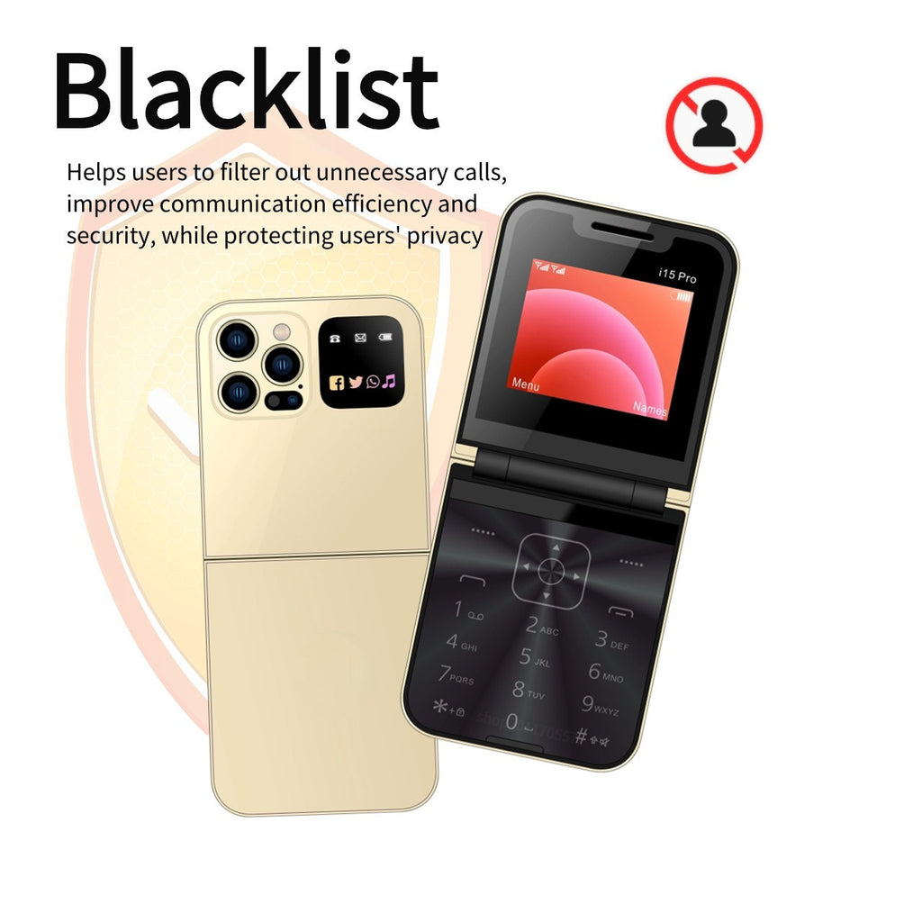 Wholesale Hot Selling Foldable Mobile Phone for Elderly Bluetooth Dialing Student Backup Feature Phone Card Phone Foldable