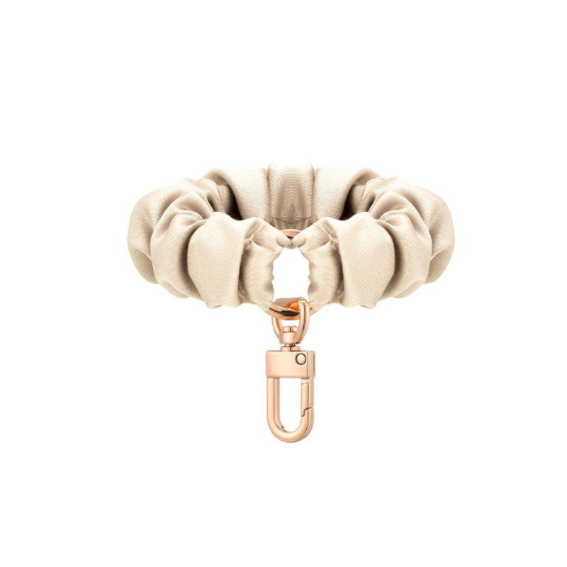 Pleated Large Intestine Phone Chain Hanging Ring Wrist Strap Fat Intestine Short Chain Lanyard Jewelry Keychain