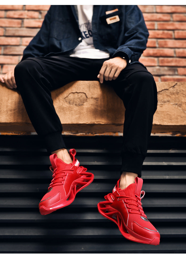 Spring New Large Size Blade Sole Sneakers Casual Versatile Men's Shoes Fashion National Style Patchwork Trendy Shoes