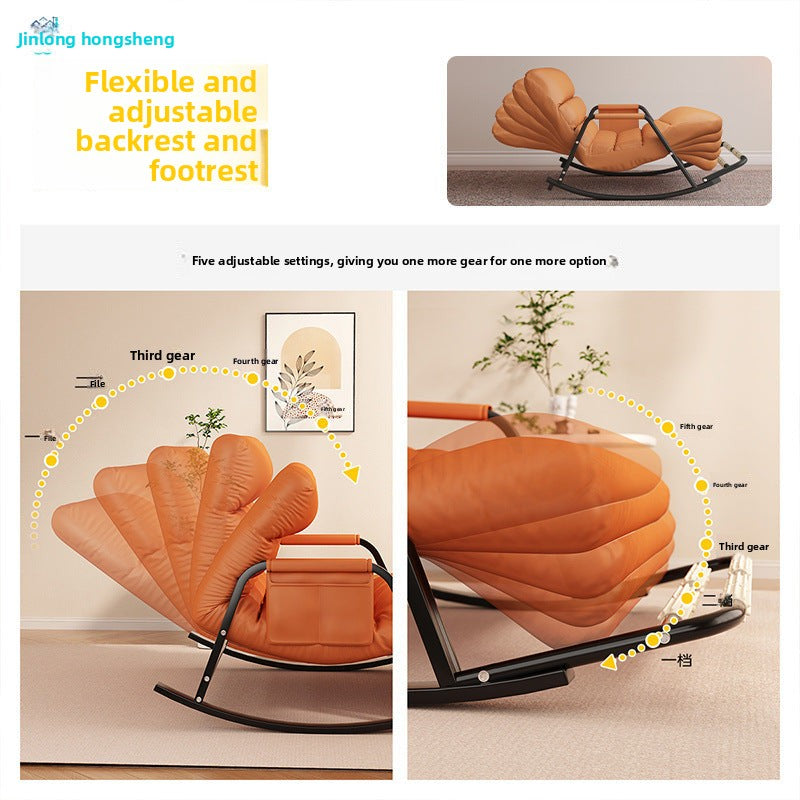 New Home Living Room Balcony Rocking Chair Recliner Adult Lazy Sofa Double Lounge Chair Adults Can Sleep