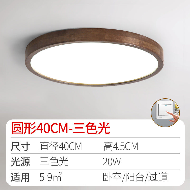 Log led Ceiling Lamp Living Room Balcony Tatami Wabi-Sabi Style Japanese Style Wood Art Corridor Nordic round bedroom