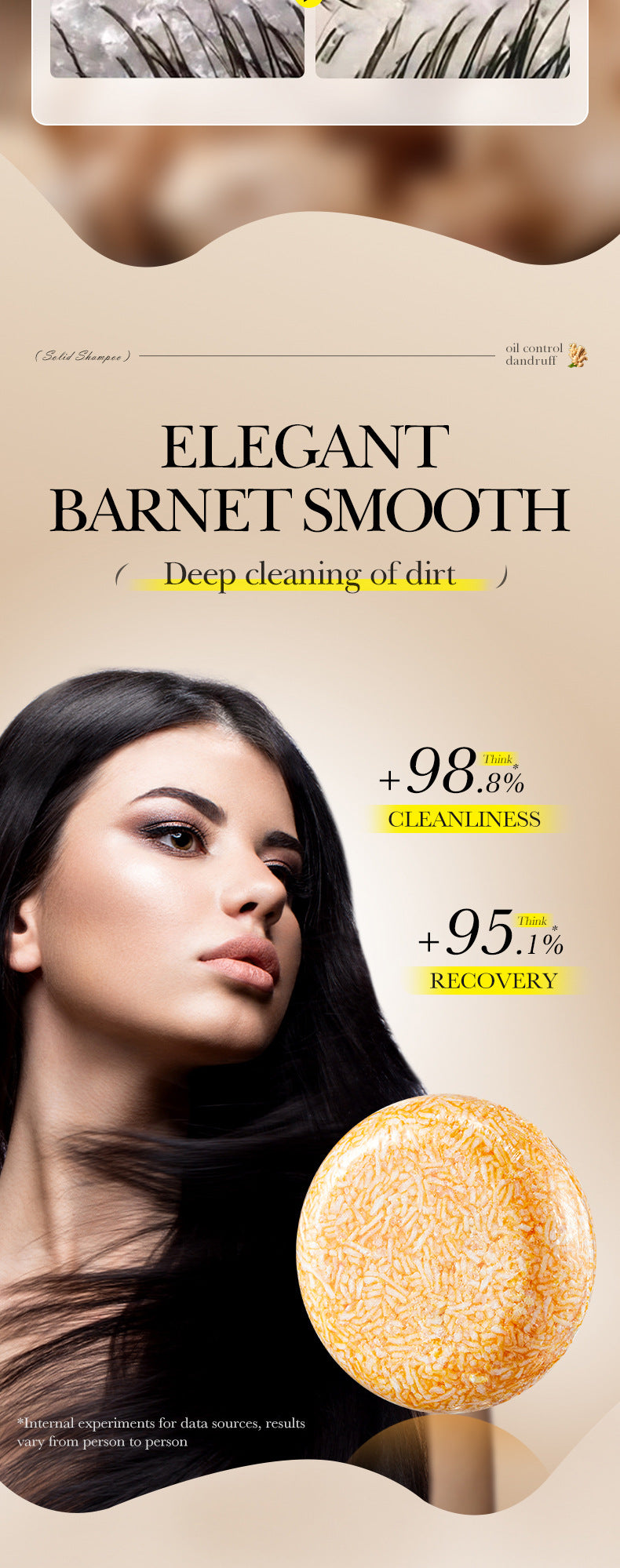 Full English Plant-Based Shampoo Soap60g SADOER Strengthen Hair Roots Deep Clean Hair Soap  Wholesale