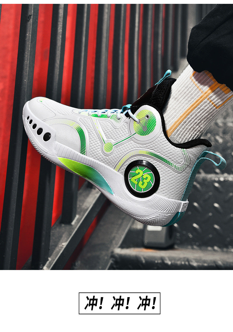 Spring Festival New Couple Casual Basketball Shoes Fashion Combat Boots Wear-resistant Shock-absorbing Campus Student Training Competition Sneakers