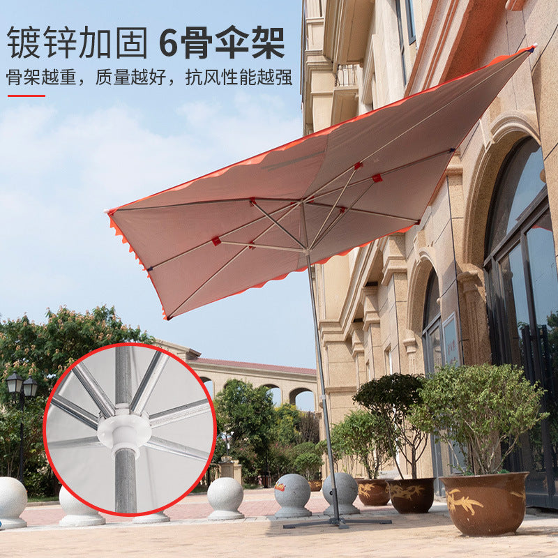 Outdoor Stall Sunshade Umbrella Shop Front Commercial Square Folding Telescopic Slope Umbrella Sun Protection Thickened Rain Shelter