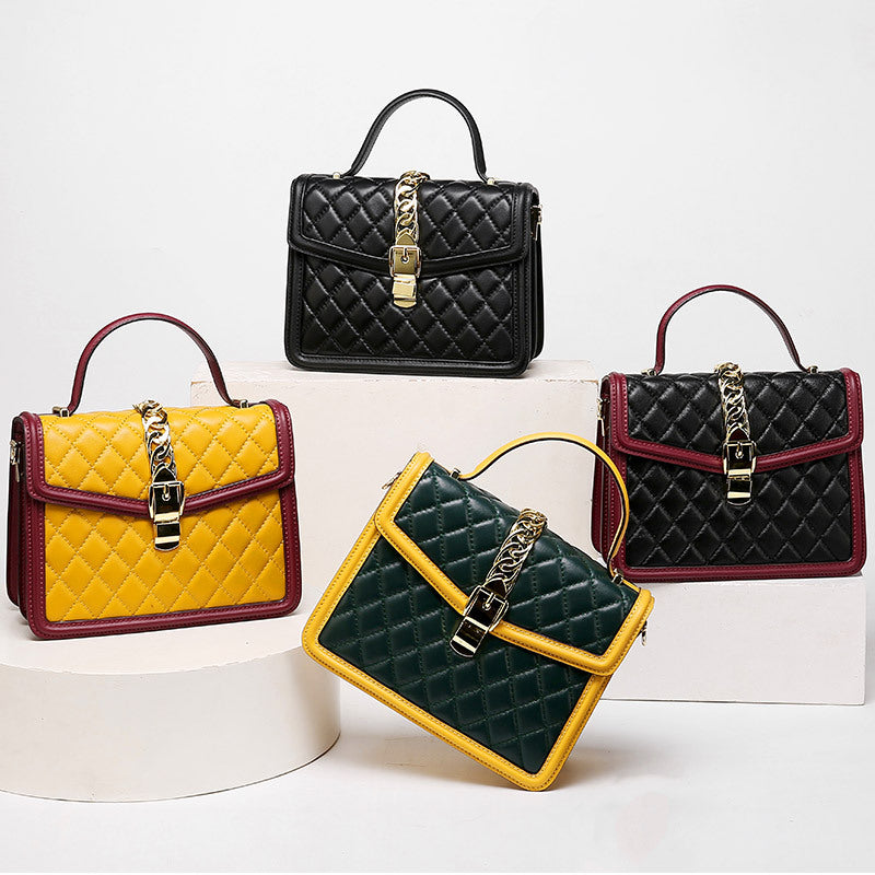 New Women's Bag Trendy Fashion Retro Quilted Small Square Bag Personality Stylish Simple Crossbody Women's Bag Handbag