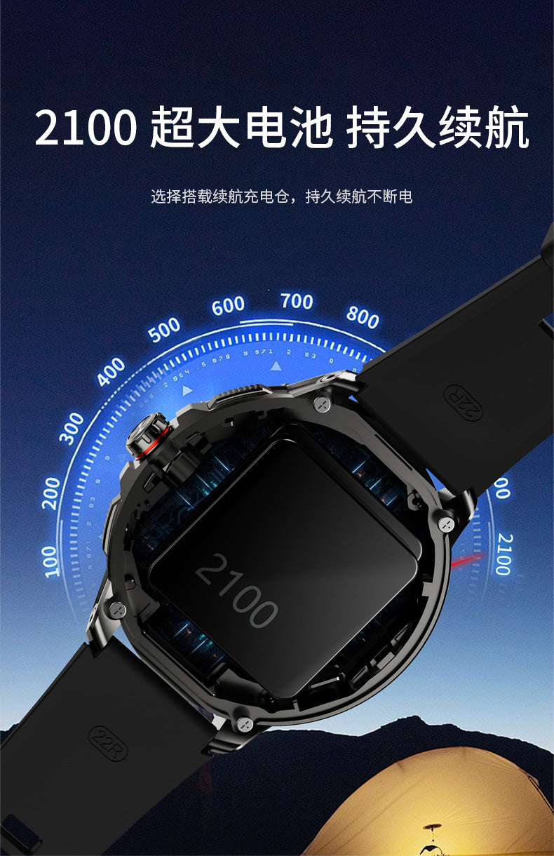 H99Round Screen Card Slot Phone Watch 1.951-inch rotating camera for taking photos with heart rate and blood pressure dual system NFC