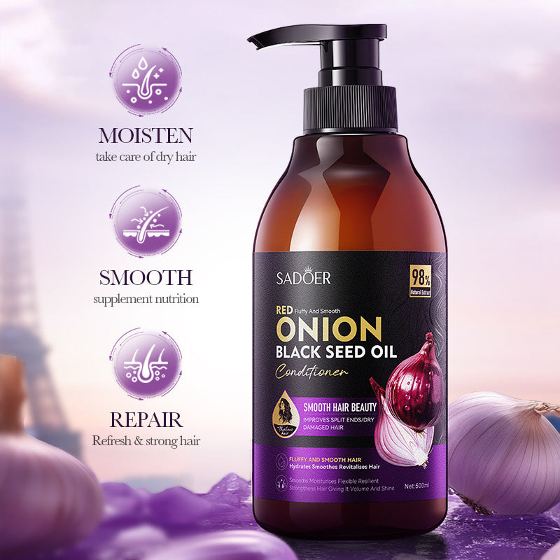 Onion Black Seed Oil Smooth Conditioner SADOER Smooth and Silky Hair Conditioner Cross-Border Wholesale