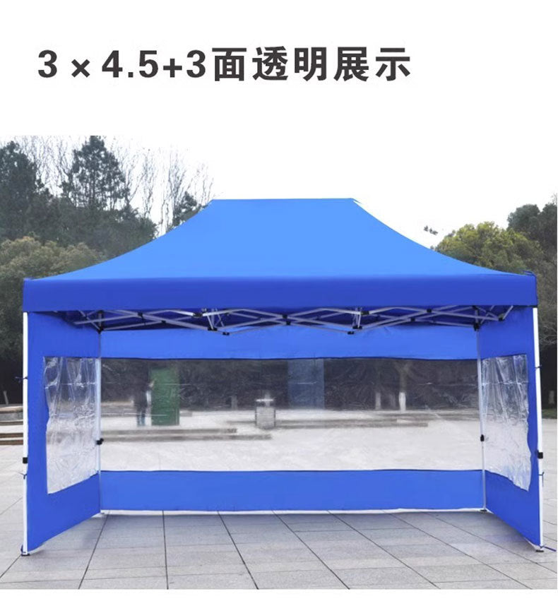 Four-Corner Folding Stall Tent Cloth Square Rain Shelter Semi-Transparent Artistic Creative Roman Window Windscreen Cloth