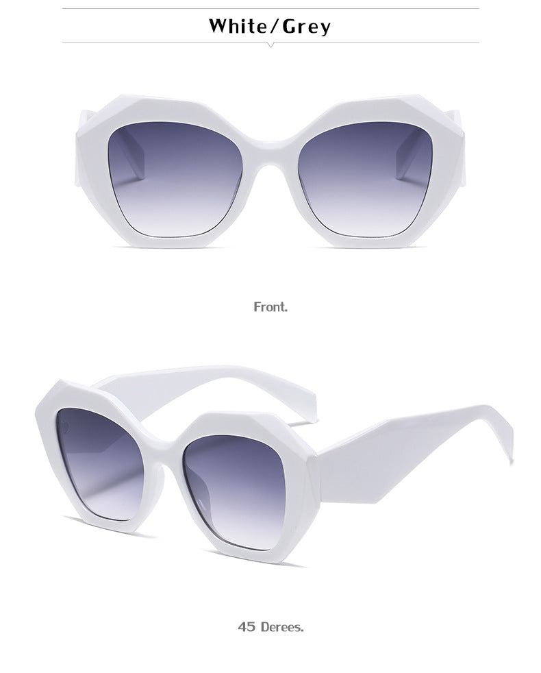 Sunglasses for Women New Irregular Frame Sunglasses for Women European and American Trendy Large Frame Sunglasses Sun Protection Glasses