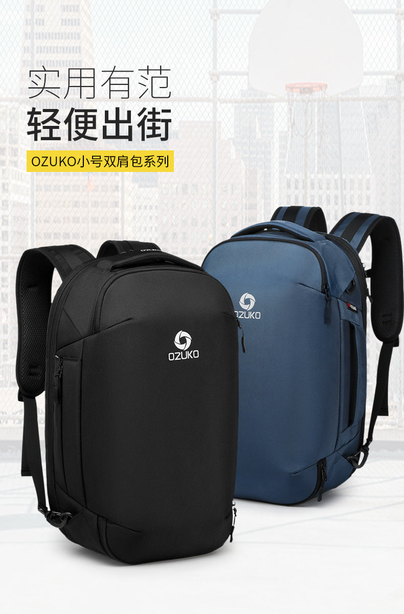 ozuko Business Backpack Men's Computer Backpack Large capacity simple trendy waterproof travel commuter bag