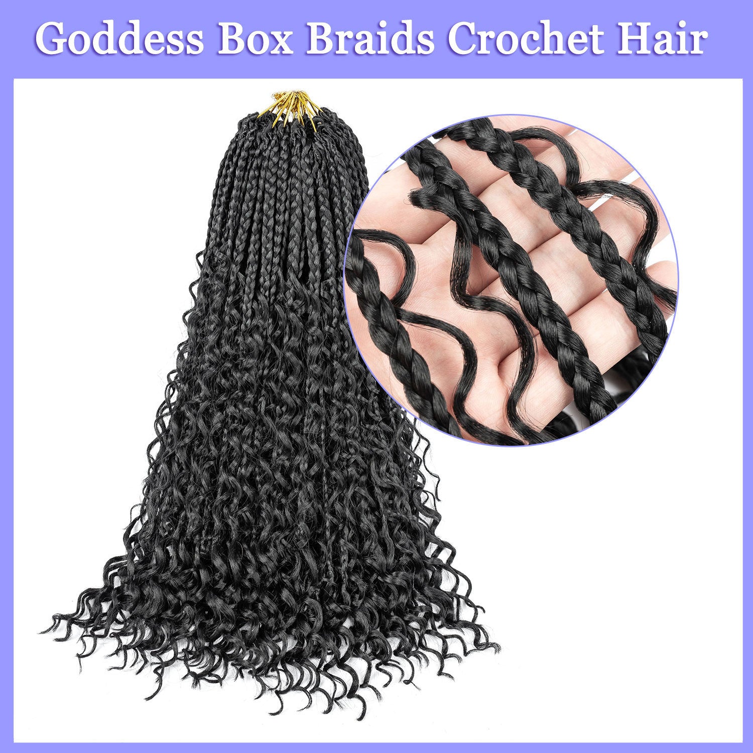 Three-strand Braid Concubine Xuchang Chemical Fiber Crochet Hair European and American Style Wig Braid Goddess Box Braids Hair