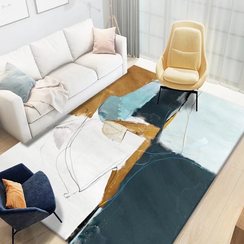 Simple Modern Minimalist Style Carpet Living Room Coffee Table Rug Bedroom Full Bedside Mat Rectangular Home Rug