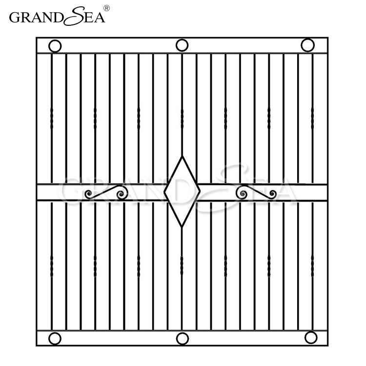 Specialty Fancy Decorative Wrought Iron Window Grill Design for Safety