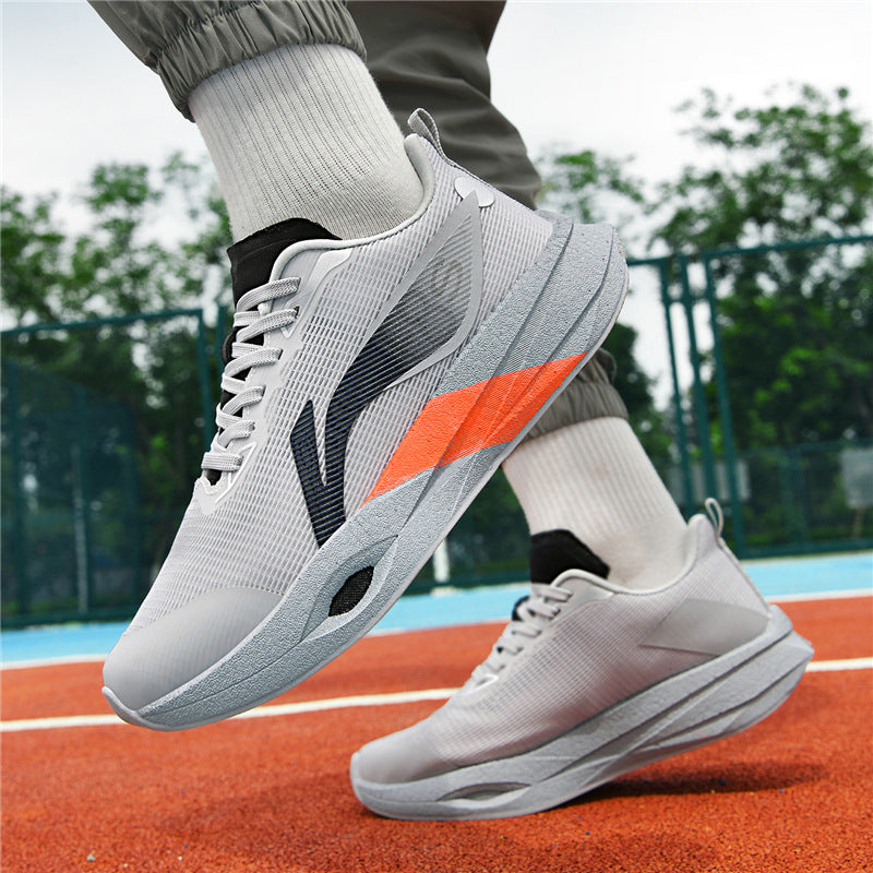 Autumn and Winter New Style Wind Chasing por Double Mesh Real Explosive Carbon Plate Rebound Cushioning Running Shoes Student Racing Training Sports Shoes