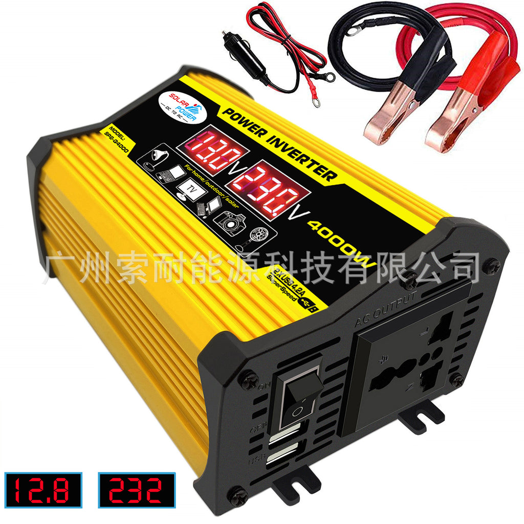 Car Converter Car Small Appliance Inverter300W Dc12V Transfer Communication110V/220V Double USB Mouth