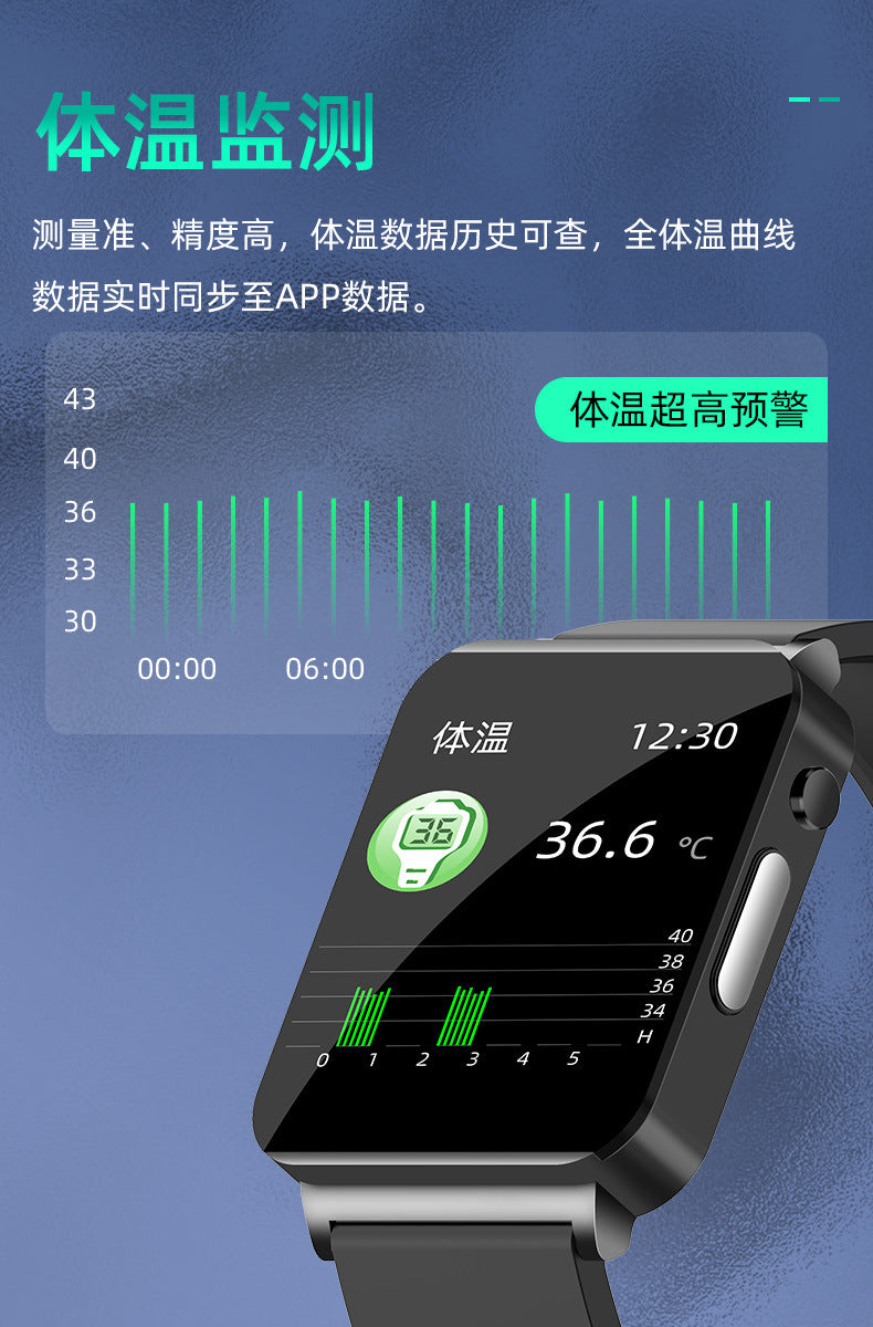 KS03Smart Watch Non-invasive Blood Glucose ECG ECG blood pressure blood oxygen temperature monitoring smartwatch manufacturer