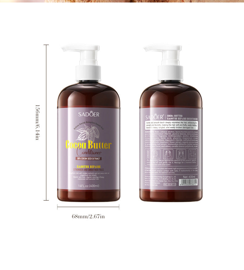 Cocoa Oil Smooth Conditioner SADOER Repair and Nourish Hair Conditioner Cross-Border Wholesale