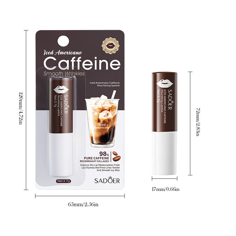 Full English Iced American Caffeine Nourishing Lip Balm SADOER Anti-chapped Moisturizing Lip Balm  Wholesale