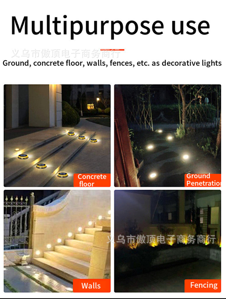 Outdoor Buried Light Waterproof Solar Garden Yard Ground Light Landscape Light Lawn Ground Light LED Wall Lamp