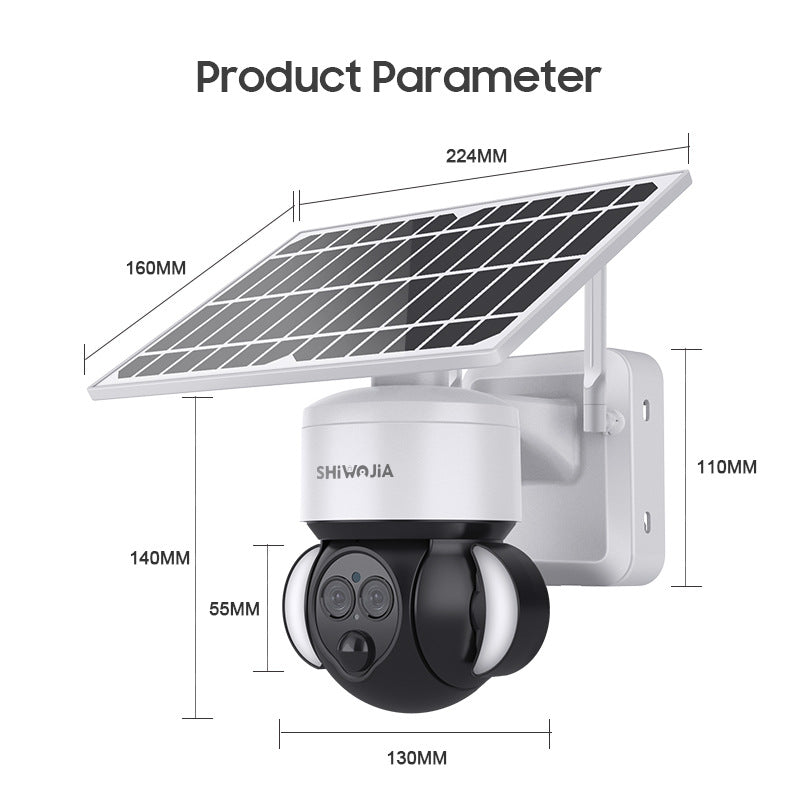 600Wan HD Outdoor Courtyard Solar Binocular Zoom Camera4G Wireless Night Vision Remote Early Warning Monitoring