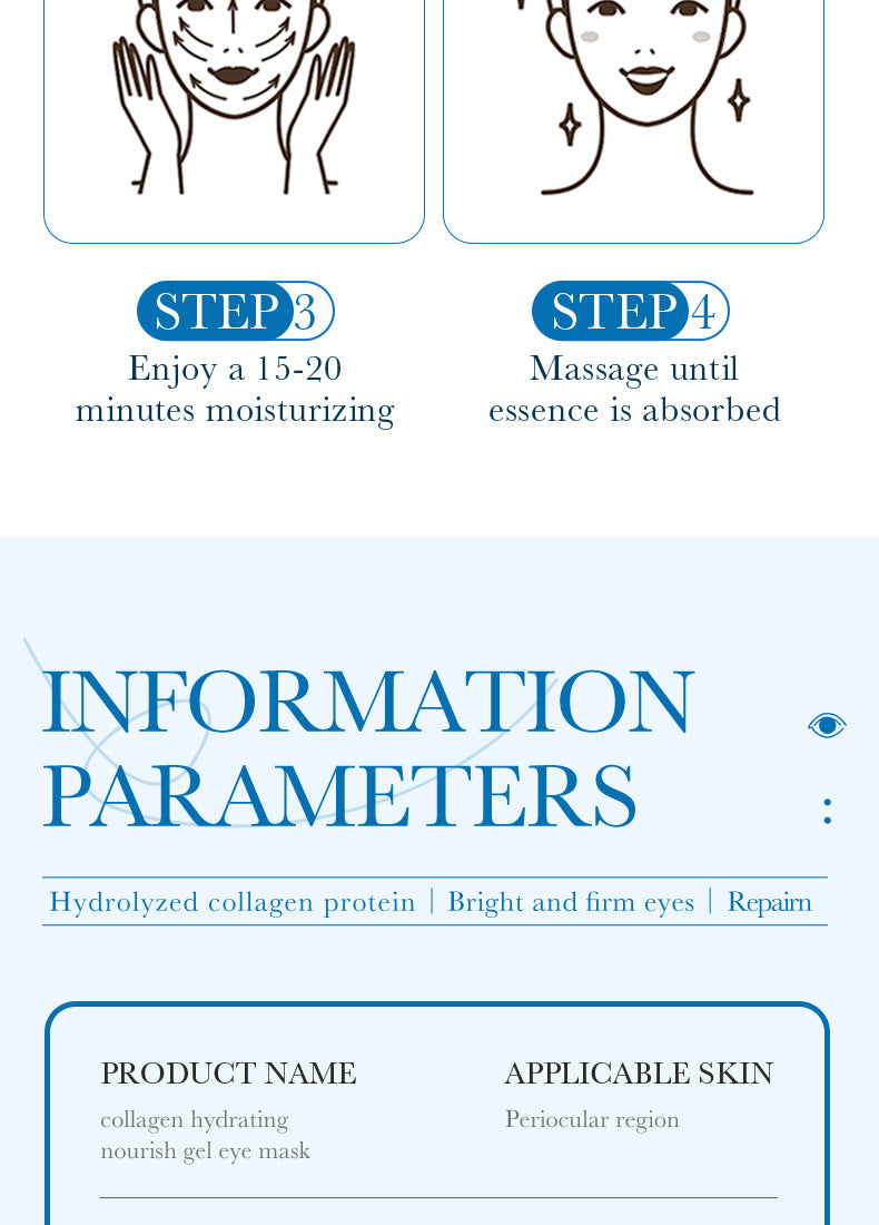 Collagen Butterfly Gel Eye Mask SADOER Improve Dark Circles and Eye Wrinkles Cross-Border Wholesale