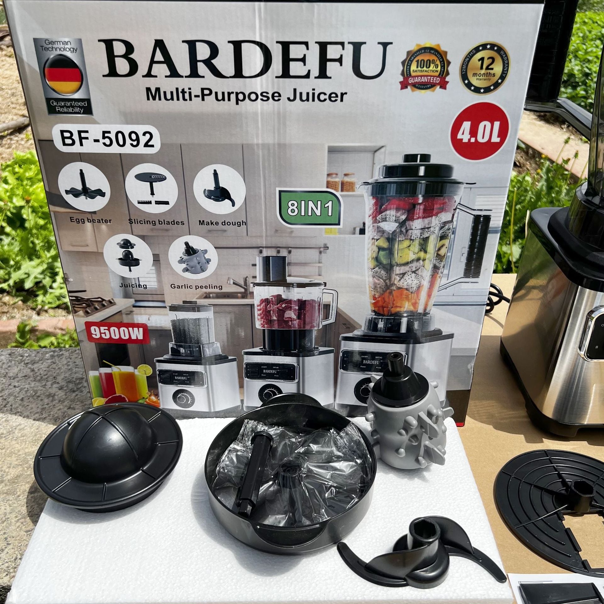 6in1blender Commercial Stainless Steel Blender Household Pure Copper Meat Grinder Ice Crusher Juicer Multi-Function