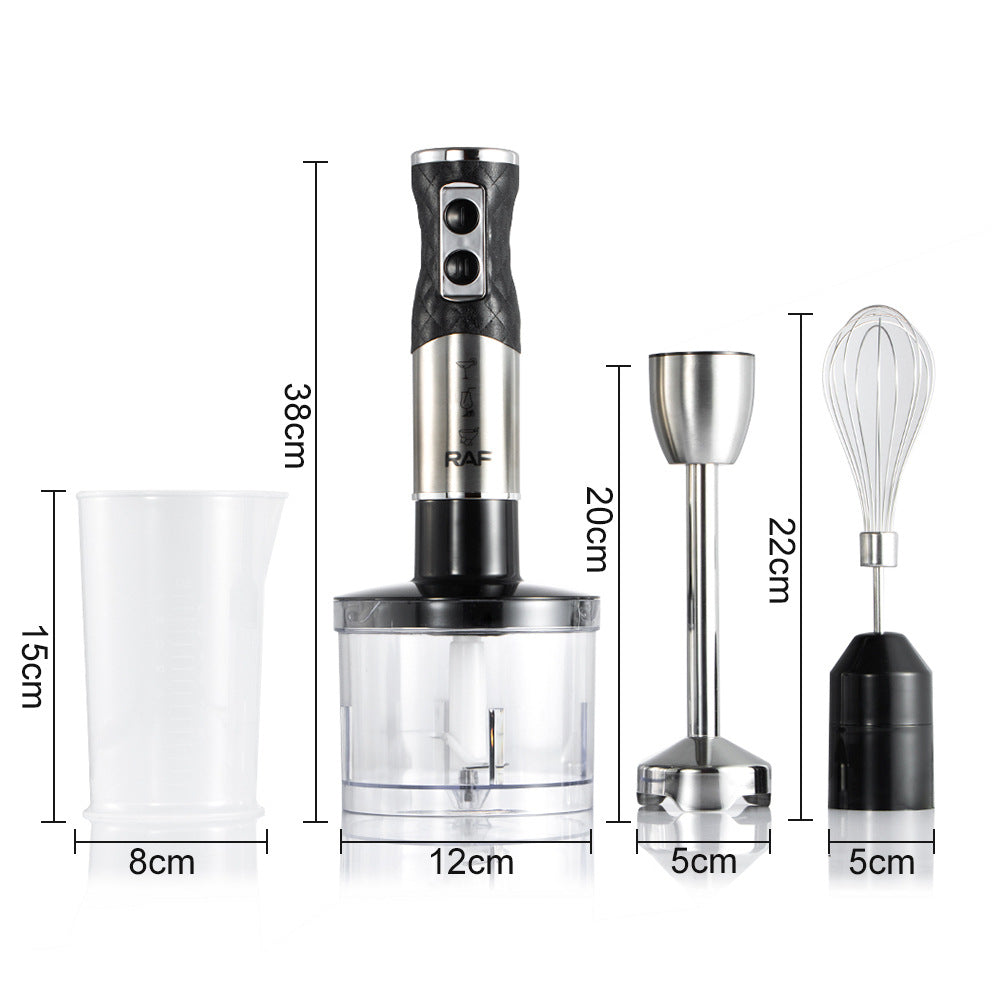 RAF EU Standard Portable Handheld Electric Stainless Steel Cooking Stick Stirrer Household Food Mixer3008