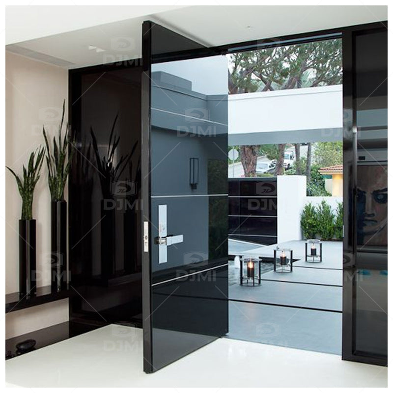 Guangdong Daji Custom Luxury Aluminium Frame Door for Exterior Modern Outdoor Doors Steel Front Door Pivot