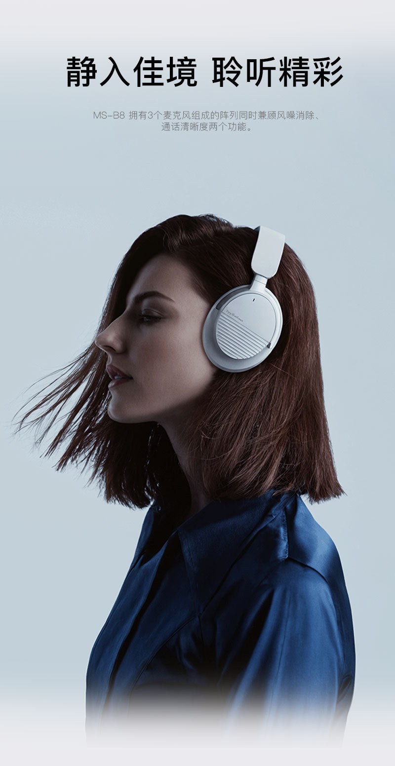 Head-mounted Bluetooth Wireless Earphones ANC Noise-canceling Sports Earbuds Simple, ultra-long battery life, comfortable to wear