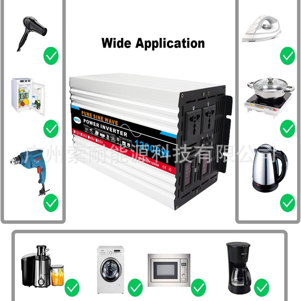 2000W Pure Sine Wave Inverter DC12V/24V Turn AC110V120VWish AliExpress Platform Export