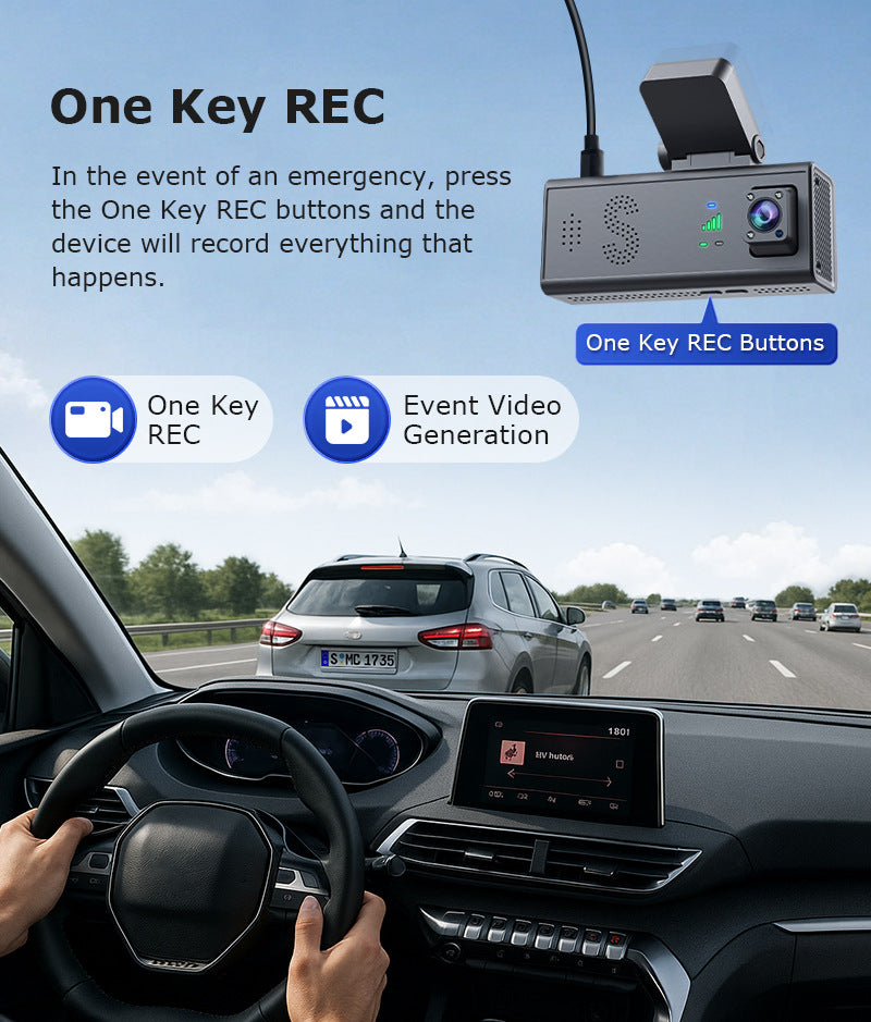 New Driving Recorder Binocular Parking Camera Panoramic HD Infrared Night Vision GPS Vehicle-mounted Monitoring
